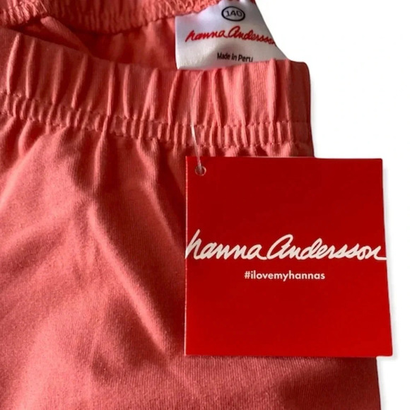 HANNA ANDERSSON NEW NWT GIRLS CAPRI PANTS BOTTOMS SUMMER FALL PEACH SIZE 10 140 - Picture 4 of 5